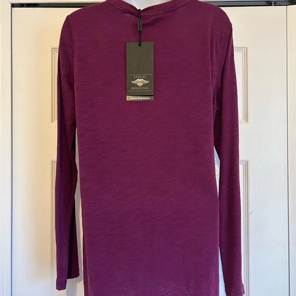 Harley-Davidson Women's Purple Lace-Up Top - Picture 2 of 7